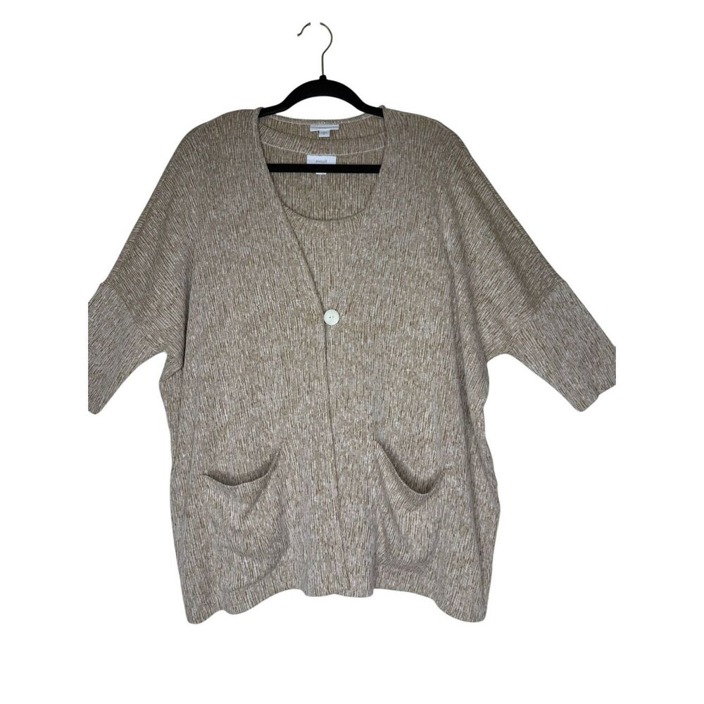 J. Jill Pure Jill 2 Pc. Cardigan + Shell Size M Linen Blend Oversized Lagenlook